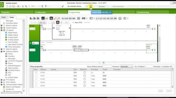 Schneider RTU PLC Programming, Configuration & Simulation Using SOMachine Basic Software Tutorial 1