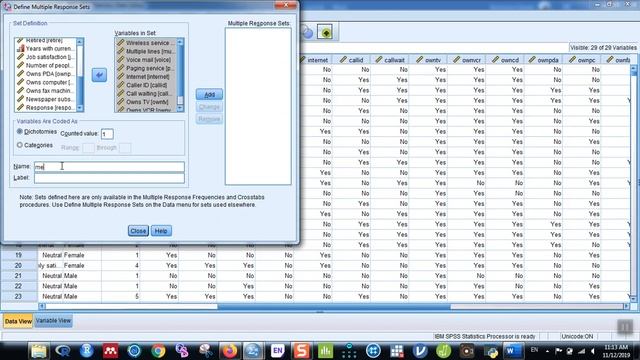 Multiple Response Analysis in SPSS смотреть онлайн