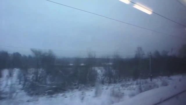 От Устиновки до Румянцево - по зимнему Рижскому направлению на электропоезде ЭП2Д смотреть онлайн