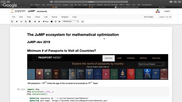 Julia/JuMP tutorial смотреть онлайн