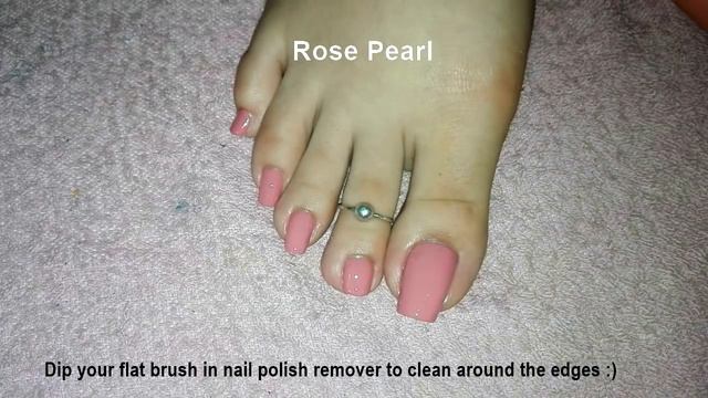 Elegant Pinkish Nude French Pedicure Nail Art Tutorial- Easy Toe Nail Art | Rose Pearl смотреть онлайн