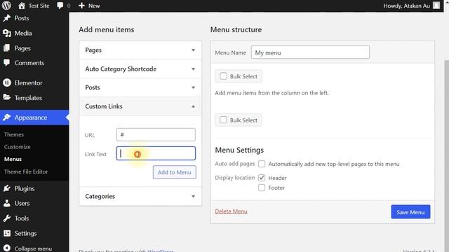 Automatically Add Hierarchical Post Categories To Menu With Wordpress Plugin