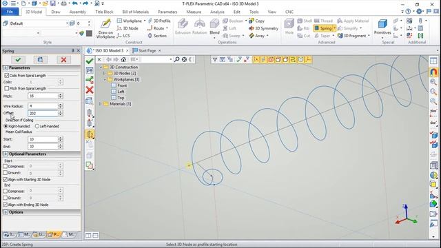 T-Flex CAD 15 English - Lesson 75/99 - Springs смотреть онлайн