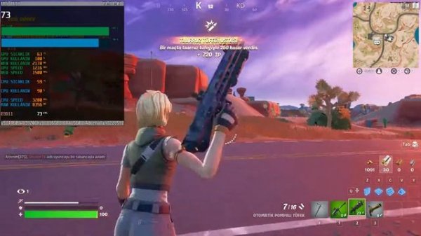 Fortnite / RX560 4GB / İ5-4460 / Medium Settings