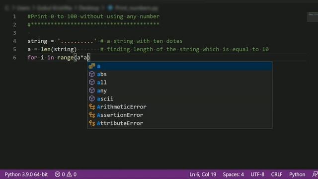 Print 0 to 100 without using any numbers| Python| Interview| Blend смотреть онлайн