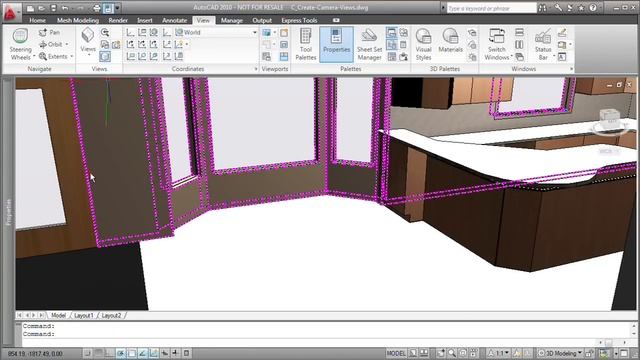 AutoCAD 2012: Using the Camera Tool to Create a View | AutoCAD смотреть онлайн