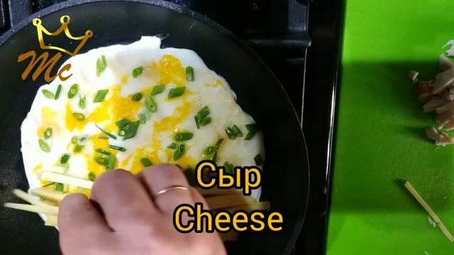 Пита с яйцом и сыром. Завтрак за 10 минут. Pita with egg and cheese. Breakfast in 10 minutes. смотреть онлайн