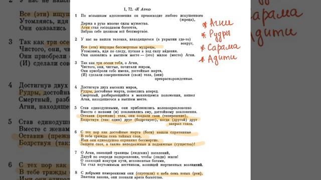 Ригведа, Мандала 1, Песнь 072, К Агни смотреть онлайн