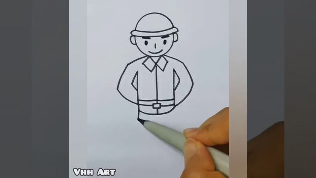 How to draw Fireman | Easy Fireman drawing смотреть онлайн