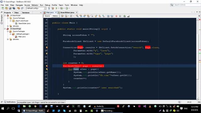 Facebook API Tutorials in Java # 15 | Search Page using Graph API смотреть онлайн