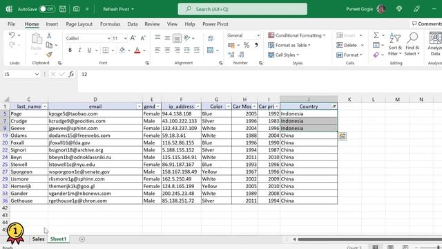 Refresh Multiple Pivot Tables | Quick Excel Tips смотреть онлайн