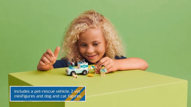 LEGO City Vet Van Rescue Animal Ambulance 60382 смотреть онлайн