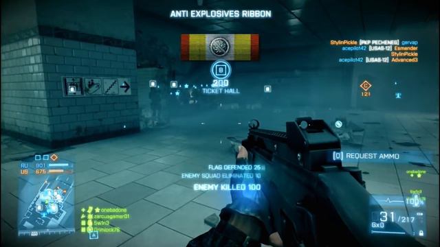 Battlefield 3: Multi-Kill 1 Grenade 12 Kills 8 Ribbon and 1 Kill Assist ! Unbelievable! смотреть онлайн