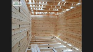 Монтаж сруба 9х9м под усадок. Дома из бруса.