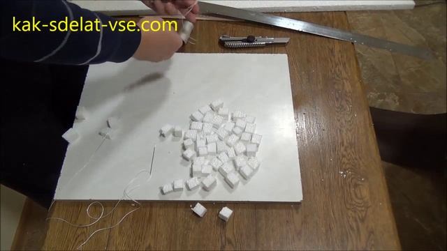 Новогодние поделки из пенопласта. Гирлянда из пенопласта. смотреть онлайн