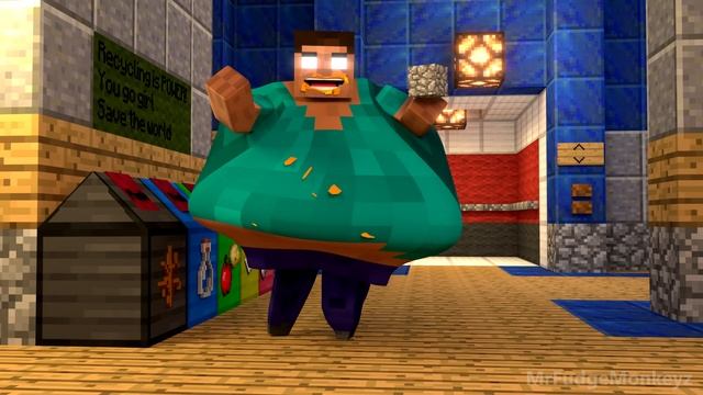 Fat Herobrine Life - Minecraft Animation смотреть онлайн