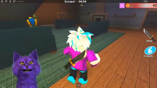 БЕКОН НАШЕЛ МЕНЯ в роблокс Космокот играет в Bakon Roblox