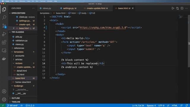 65 - Dynamic New Forms in Django Formset via HTMX - Python & Django 3.2 Tutorial Series смотреть онлайн