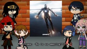 Class 1A react to Deku as IronMan || Gacha React