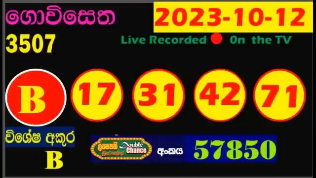 Lottery Result DLB NLB ලොතරය් දිනුම් අංක 2023.10.12 #Lottery #Result Sri Lanka #lotharai Dinum