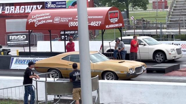 1972 Ford Gran Torino Sport Milan Dragway w/Bonus run 2020 GT 500 at the end. #torino #ford #shelby смотреть онлайн