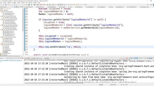 작업 78, Rq 객체 생성을 스프링이 하도록 смотреть онлайн
