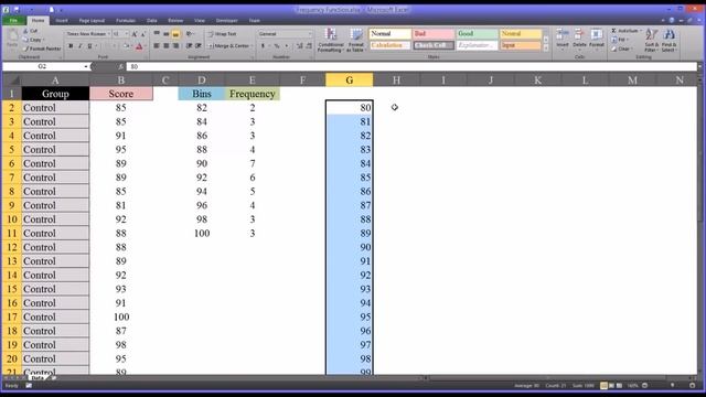 Frequency Function in Excel смотреть онлайн