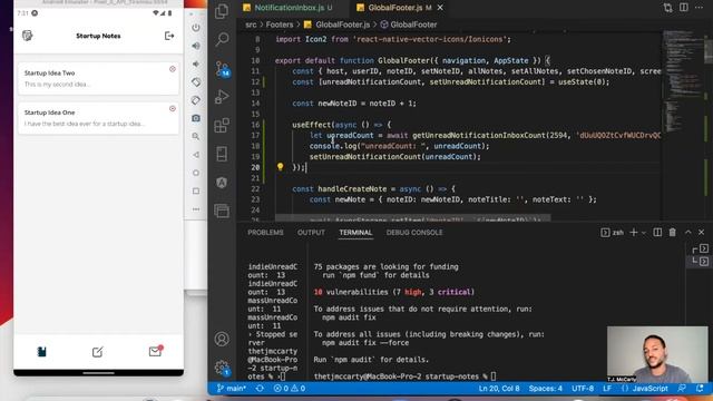 Create an Unread Notifications Icon | Expo Push Notifications | React Native смотреть онлайн