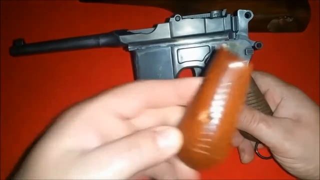 C96 / KWC M712 CO2 4,5mm GBB Custom / Wooden Holster Stock / Review / Test