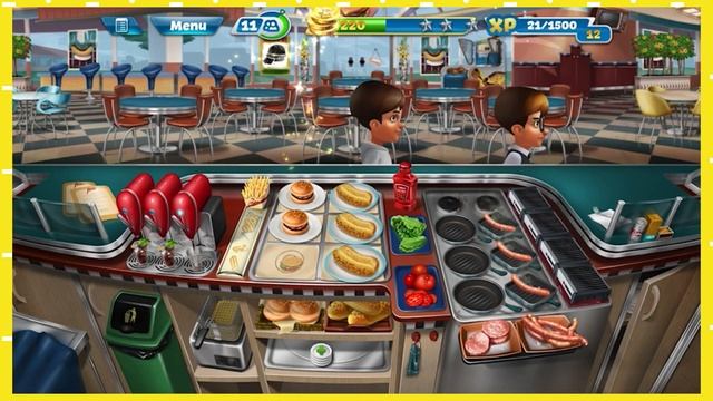 Cooking Fever Game /Fast Food ⭐️ ⭐️⭐️ 21-25 l. Игра Кухонная лихорадка / Бургерная 21-25 уровень. смотреть онлайн