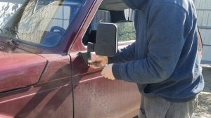 МАЛИНОВАЯ ЛАДА,УСТАНОВКА ЗЕРКАЛ(УРБАН) НА НИВУ 2121,ПОД ЗАВОД