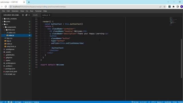 CODING PRACTICE 5 | WELCOME APP | REACT JS | CCBP 4.O | CCBP смотреть онлайн