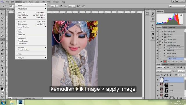 Tutorial Action Photoshop menghaluskan wajah 2 ( zafi skin care 2 ) BAGIAN 3 смотреть онлайн
