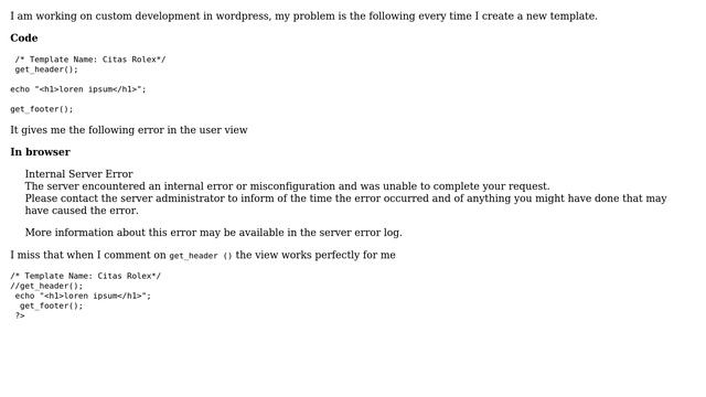 Wordpress: Get_header raises an 500 internal server error (3 Solutions!!) смотреть онлайн