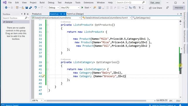 Add Combo box column in DataGridView in C# Windows Form | DataGridViewComboboxColumn in DataGridVie смотреть онлайн