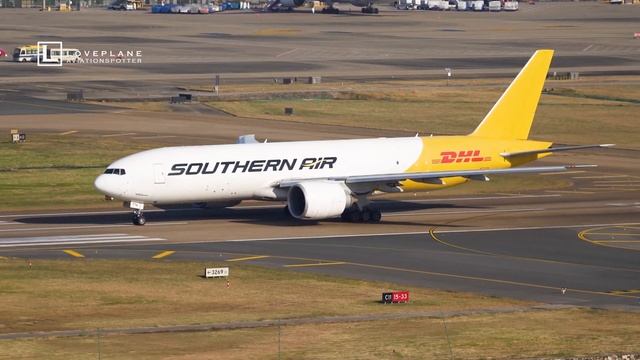 Atlas Air B777F DHL livery China Shenzhen Airport Take off and land смотреть онлайн
