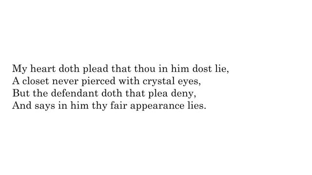 Sonnet 46 | William Shakespeare | TTPP смотреть онлайн