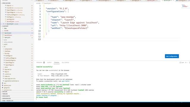 Debugging a default React project vscode javascript or typescript смотреть онлайн