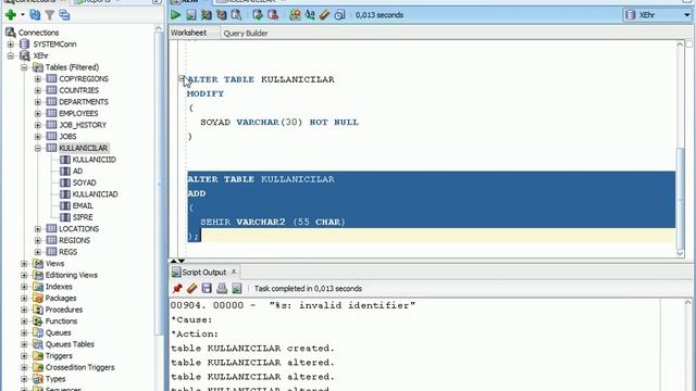 ORACLE - Alter Table смотреть онлайн