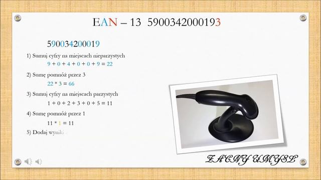 Obliczanie cyfry kontrolnej EAN 8 i EAN 13 смотреть онлайн