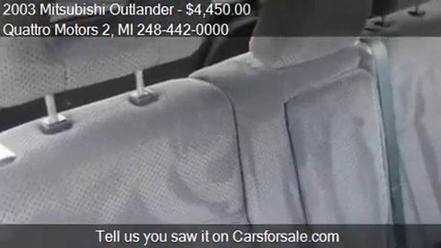 2003 Mitsubishi Outlander for sale in Farmington Hills, MI 4 смотреть онлайн