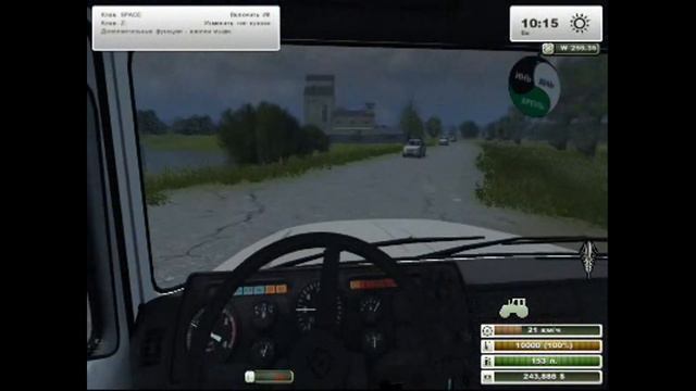 Уборка урожая в колхозе Суренка На авто Газ 3307 Farming Simulator2013 смотреть онлайн