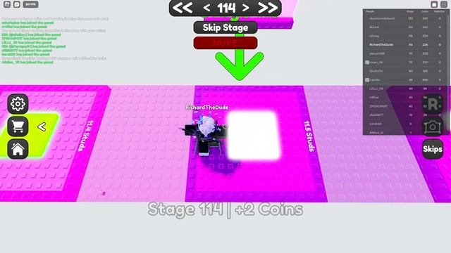 ROBLOX - Stud Long Jump Per Difficulty Chart Obby - All Stages 1-135 смотреть онлайн