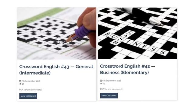 Crossword English - free daily ESL crossword puzzles смотреть онлайн