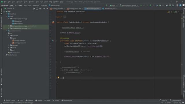 #androidstudio BOTON para CERRAR una APLICACION y CAMBIAR de PANTALLA en ANDROID STUIDIO 2022 смотреть онлайн