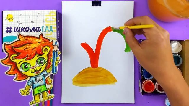 Как нарисовать ПАЛЬМУ и МОРЕ - уроки рисования для малышей смотреть онлайн