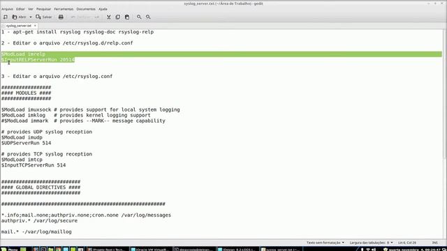 Instalando Sevidor de LOG no Debian 8 смотреть онлайн