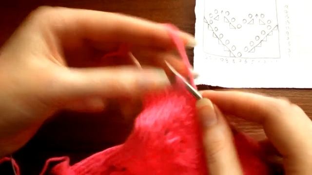 Сердце. Узор дла кардигана, палантин, спицами.