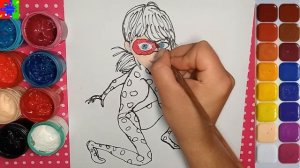 Маринетт из мультика Леди Баг и Супер Кот. Раскраска для детей