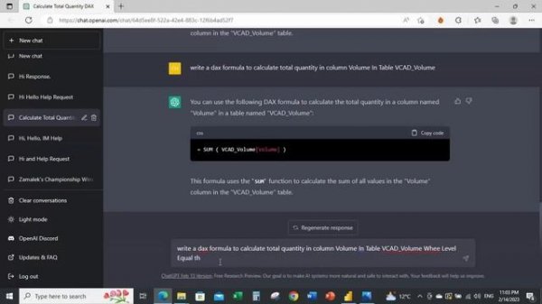 Power BI Revit AI Chat GPT